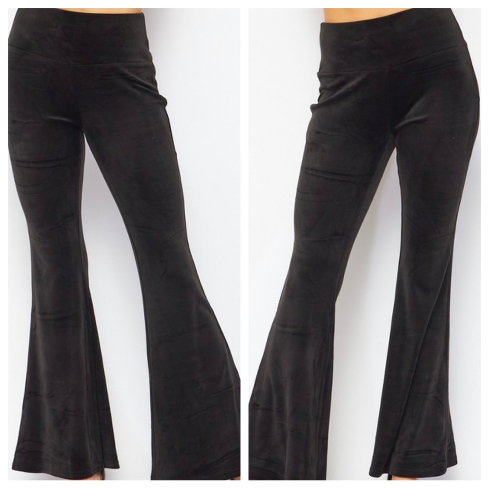 Modern Velour Must Have Black Bell Bottoms pants - Picture 5 of 5